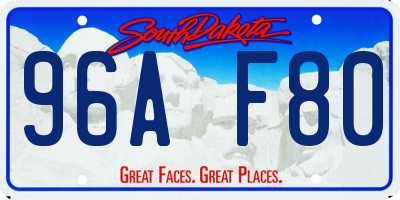 SD license plate 96AF80