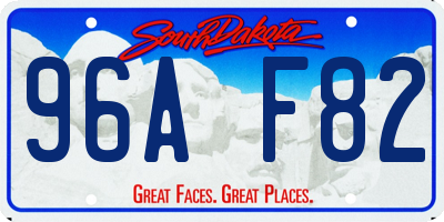 SD license plate 96AF82