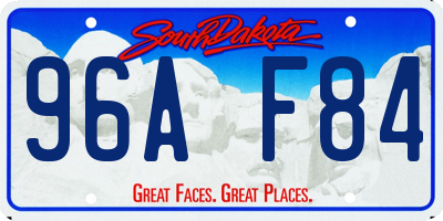 SD license plate 96AF84