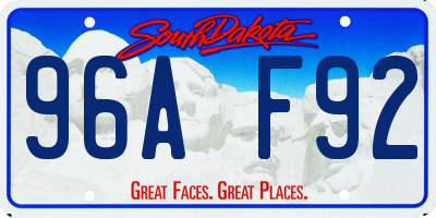 SD license plate 96AF92