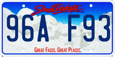 SD license plate 96AF93