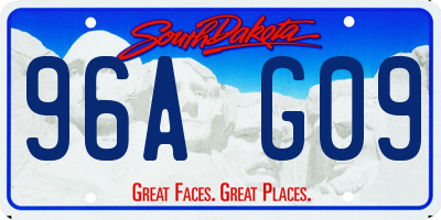 SD license plate 96AG09