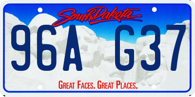 SD license plate 96AG37