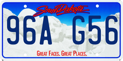 SD license plate 96AG56