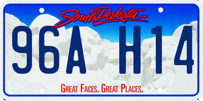 SD license plate 96AH14