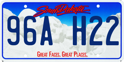 SD license plate 96AH22