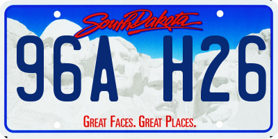 SD license plate 96AH26