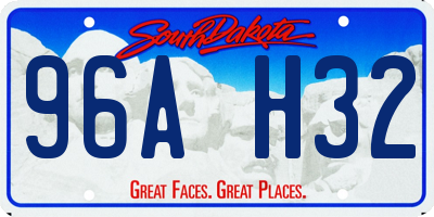SD license plate 96AH32