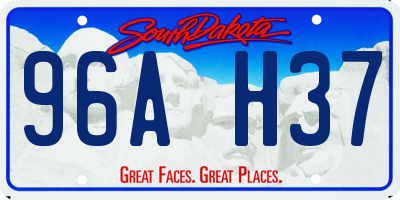SD license plate 96AH37