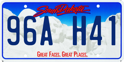 SD license plate 96AH41
