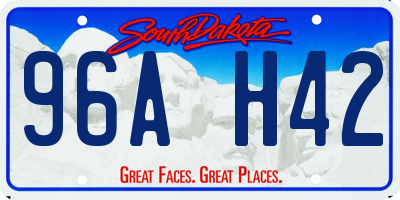 SD license plate 96AH42
