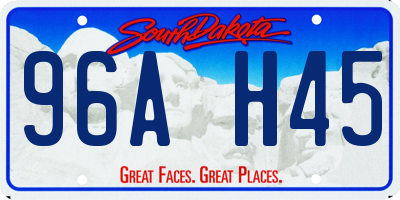 SD license plate 96AH45
