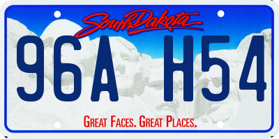 SD license plate 96AH54