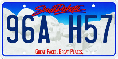 SD license plate 96AH57
