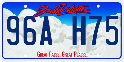 SD license plate 96AH75