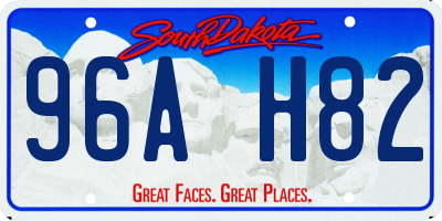 SD license plate 96AH82