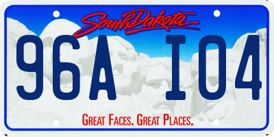 SD license plate 96AI04