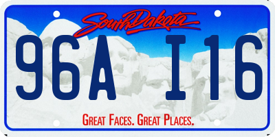 SD license plate 96AI16