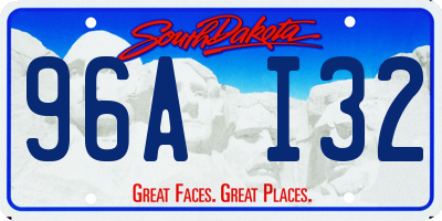SD license plate 96AI32