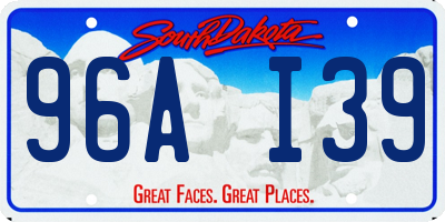 SD license plate 96AI39