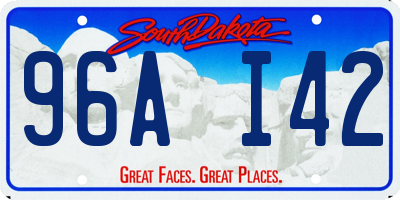 SD license plate 96AI42