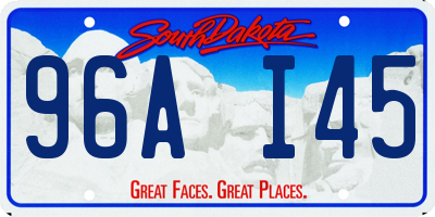 SD license plate 96AI45