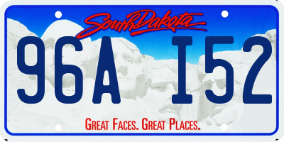 SD license plate 96AI52
