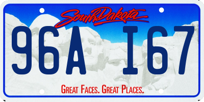 SD license plate 96AI67