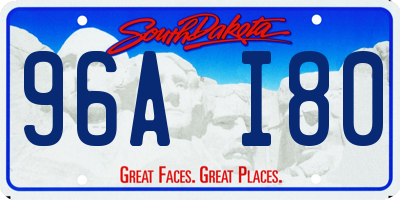 SD license plate 96AI80