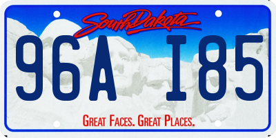 SD license plate 96AI85