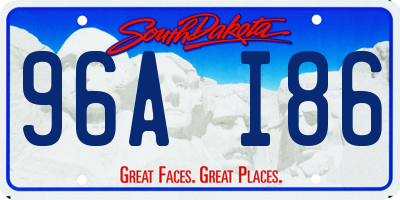 SD license plate 96AI86