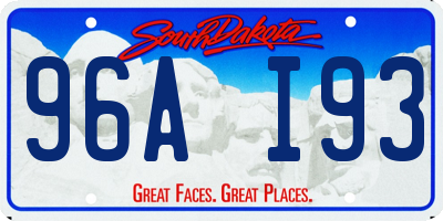 SD license plate 96AI93