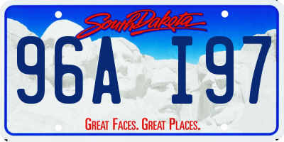 SD license plate 96AI97