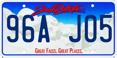 SD license plate 96AJ05