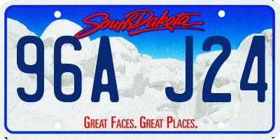 SD license plate 96AJ24