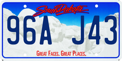 SD license plate 96AJ43