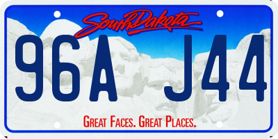 SD license plate 96AJ44