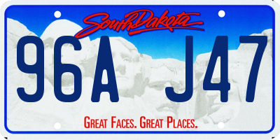 SD license plate 96AJ47