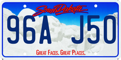 SD license plate 96AJ50