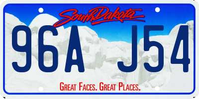 SD license plate 96AJ54