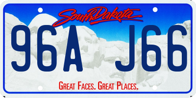 SD license plate 96AJ66