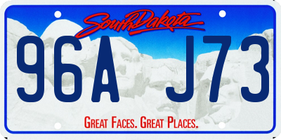 SD license plate 96AJ73