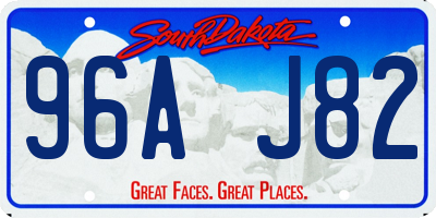 SD license plate 96AJ82