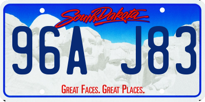 SD license plate 96AJ83