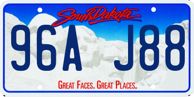 SD license plate 96AJ88