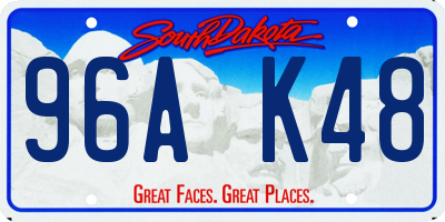 SD license plate 96AK48