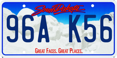 SD license plate 96AK56