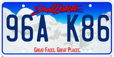 SD license plate 96AK86