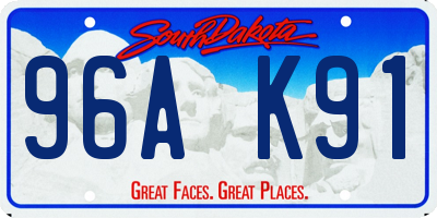 SD license plate 96AK91