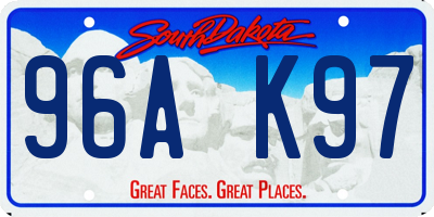 SD license plate 96AK97